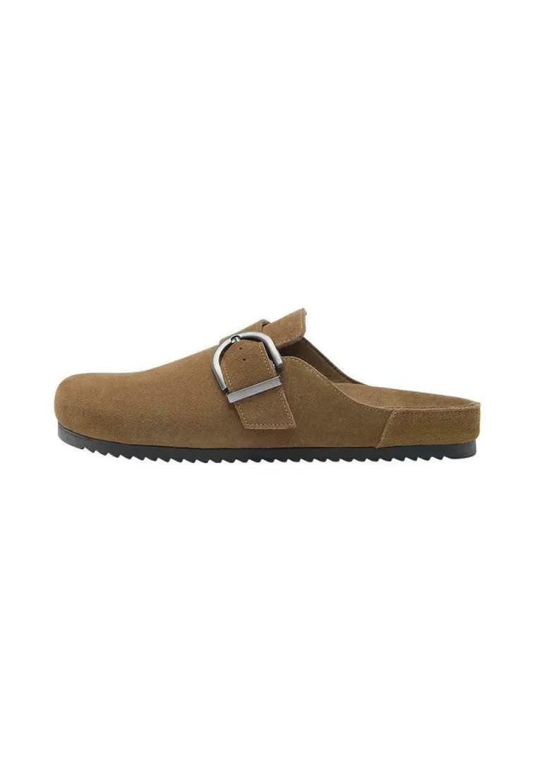 WITH BUCKLE - Clogs - brown