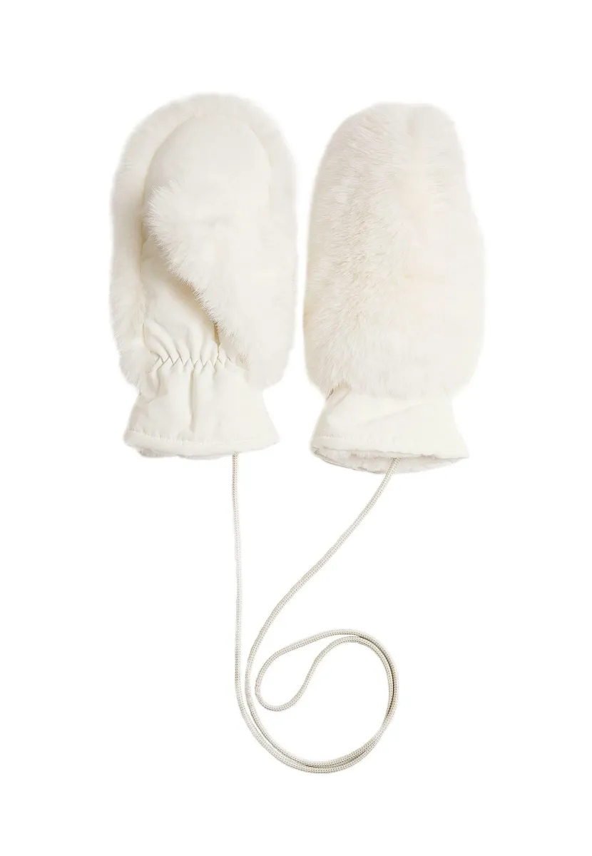 WITH DRAWCORD  - Fäustling - beige