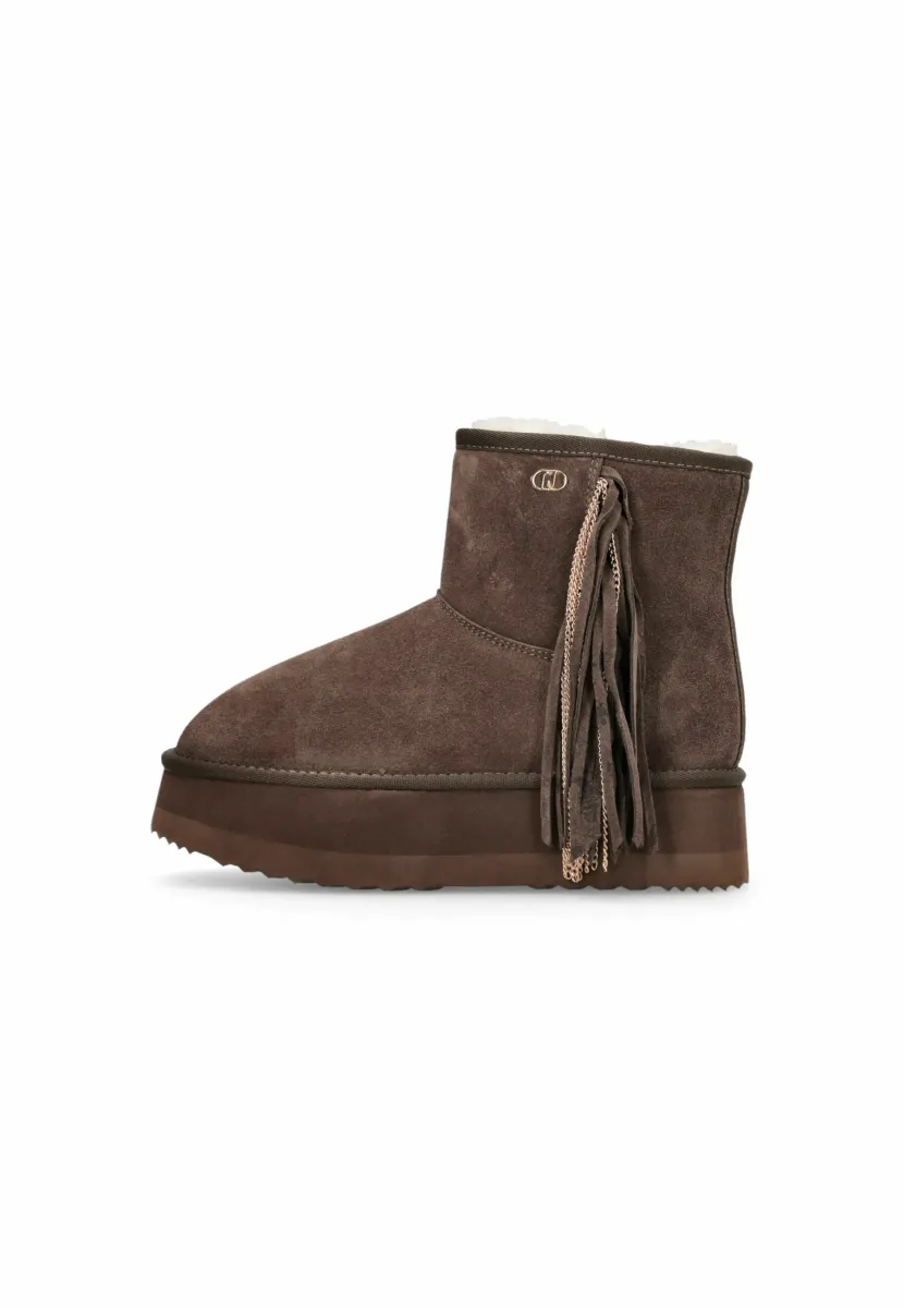 WITH FRINGING - Snowboot/Winterstiefel - brown