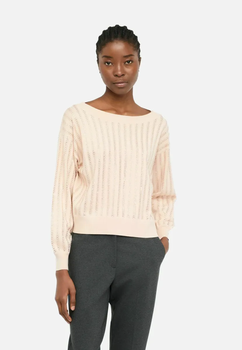 WITH GEMSTONES - Strickpullover - beige