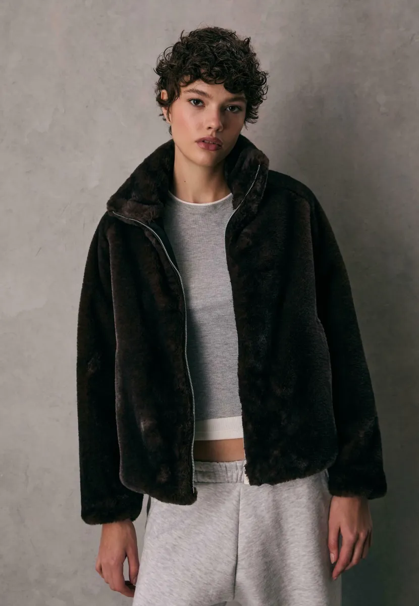 WITH HIGH NECK  - Übergangsjacke - black
