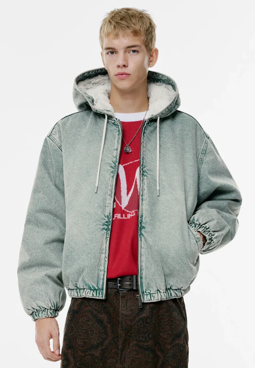 WITH HOOD ZIP  - Übergangsjacke - blue denim