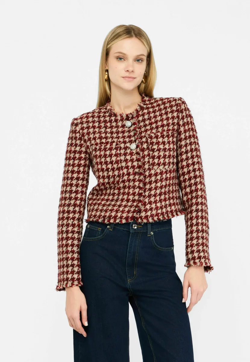 WITH JEWEL BUTTONS - Leichte Jacke - red
