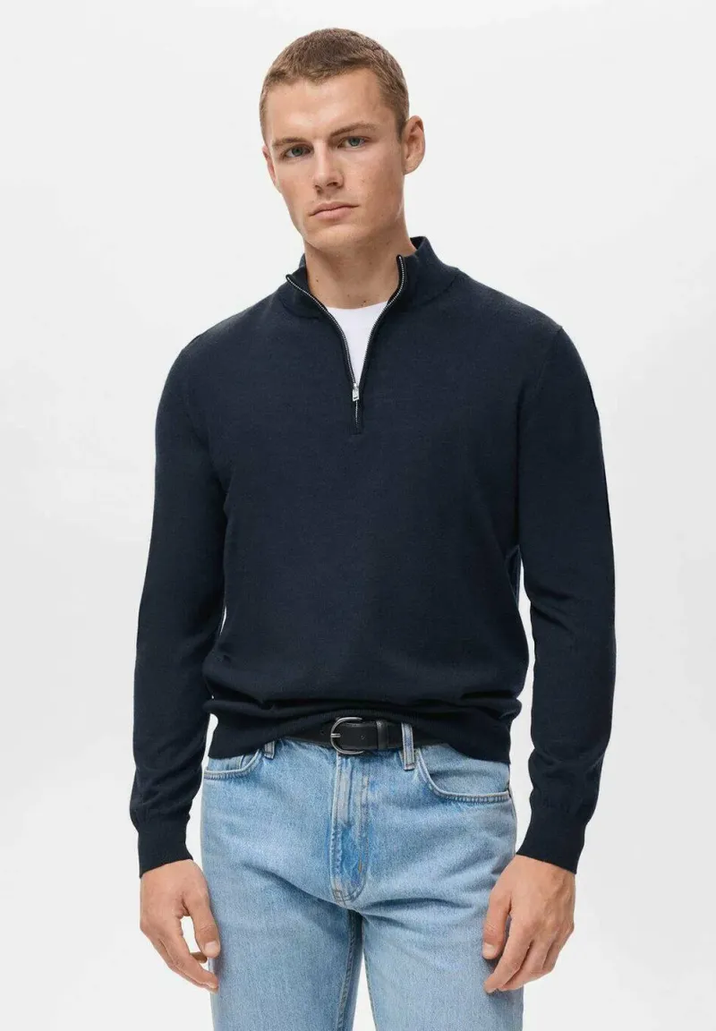 WITH PERKINS NECK - Strickpullover - royal blue