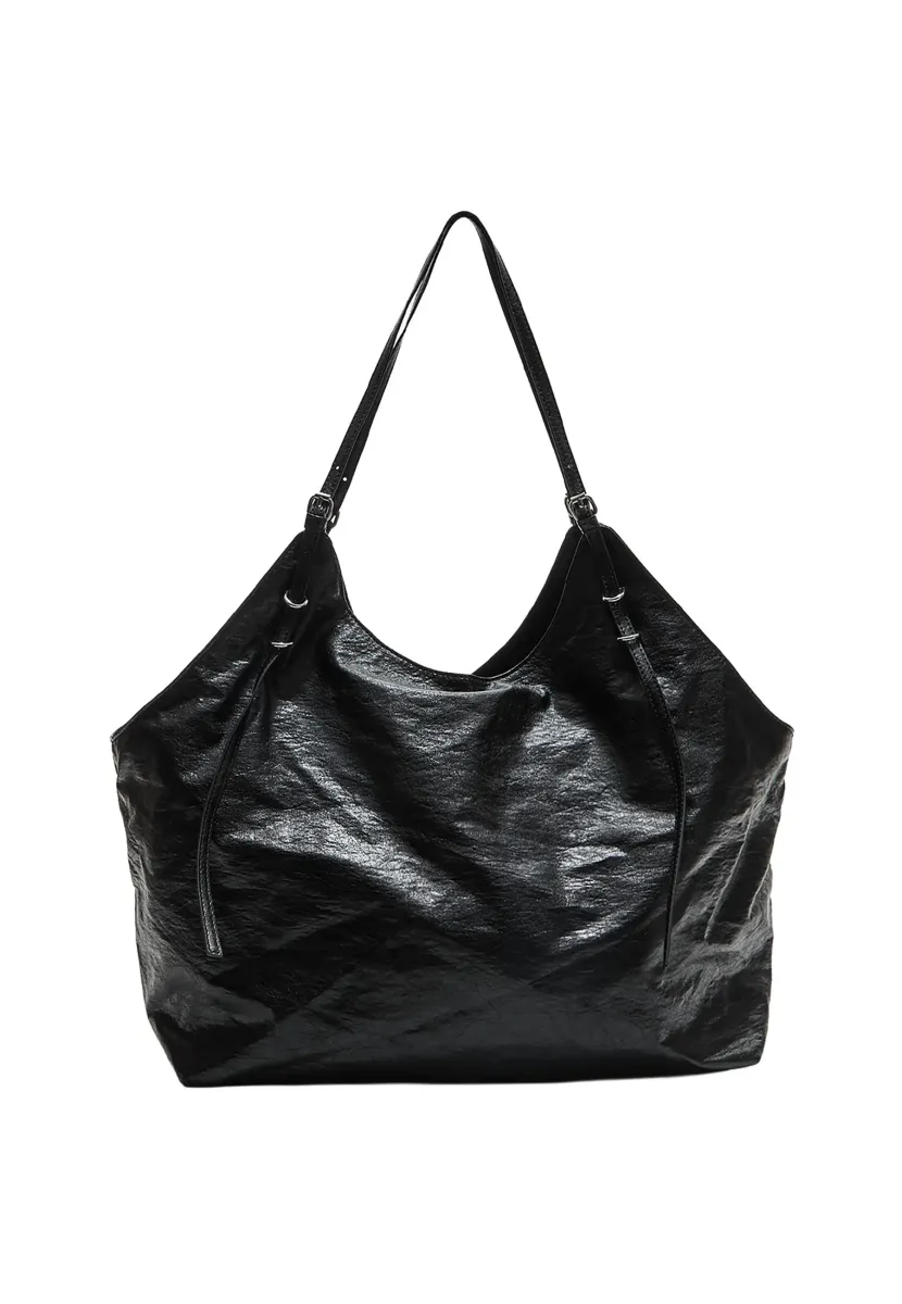 WITH RINGS  - Shopping Bag - black