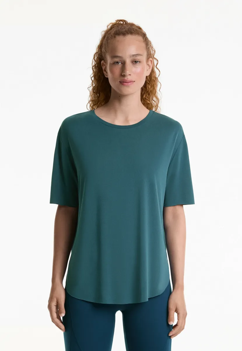 WITH ROUND NECK - T-Shirt basic - blue grey