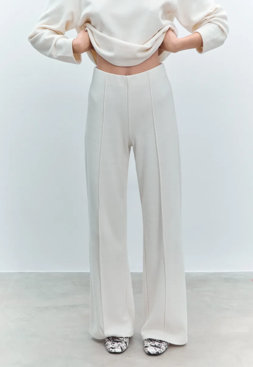 WITH SEAM DETAIL  - Stoffhose - white