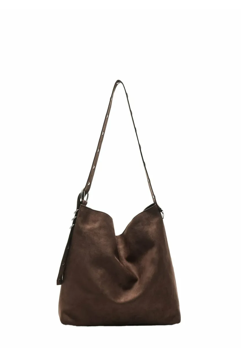 WITH STRAP DETAIL  - Umhängetasche - brown