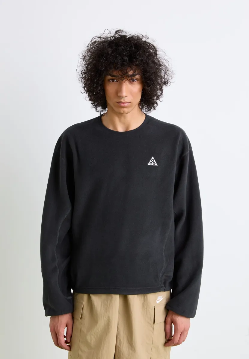 WOLF TREE CREW - Fleecepullover - black/anthracite/summit white