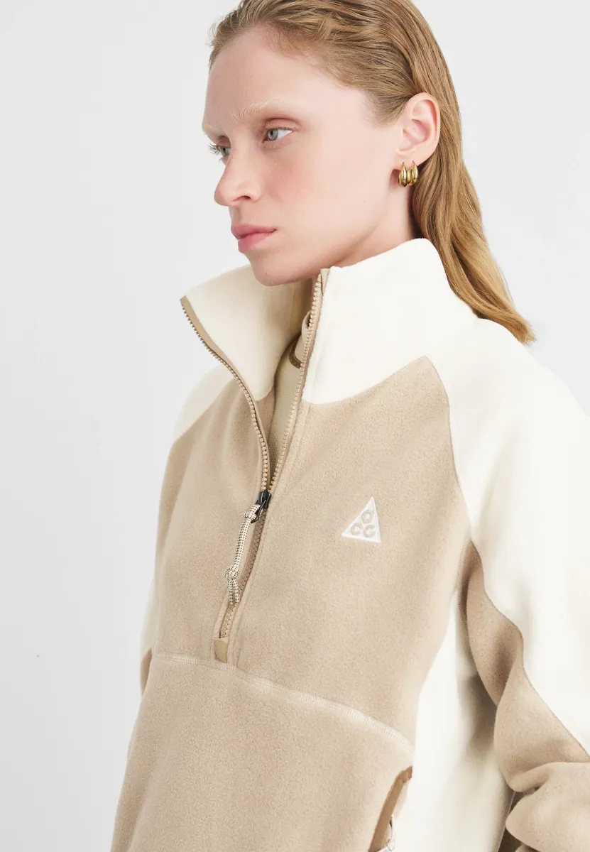 WOLF TREE  - Fleecepullover - parachute beige/khaki/mosswood brown/summit white
