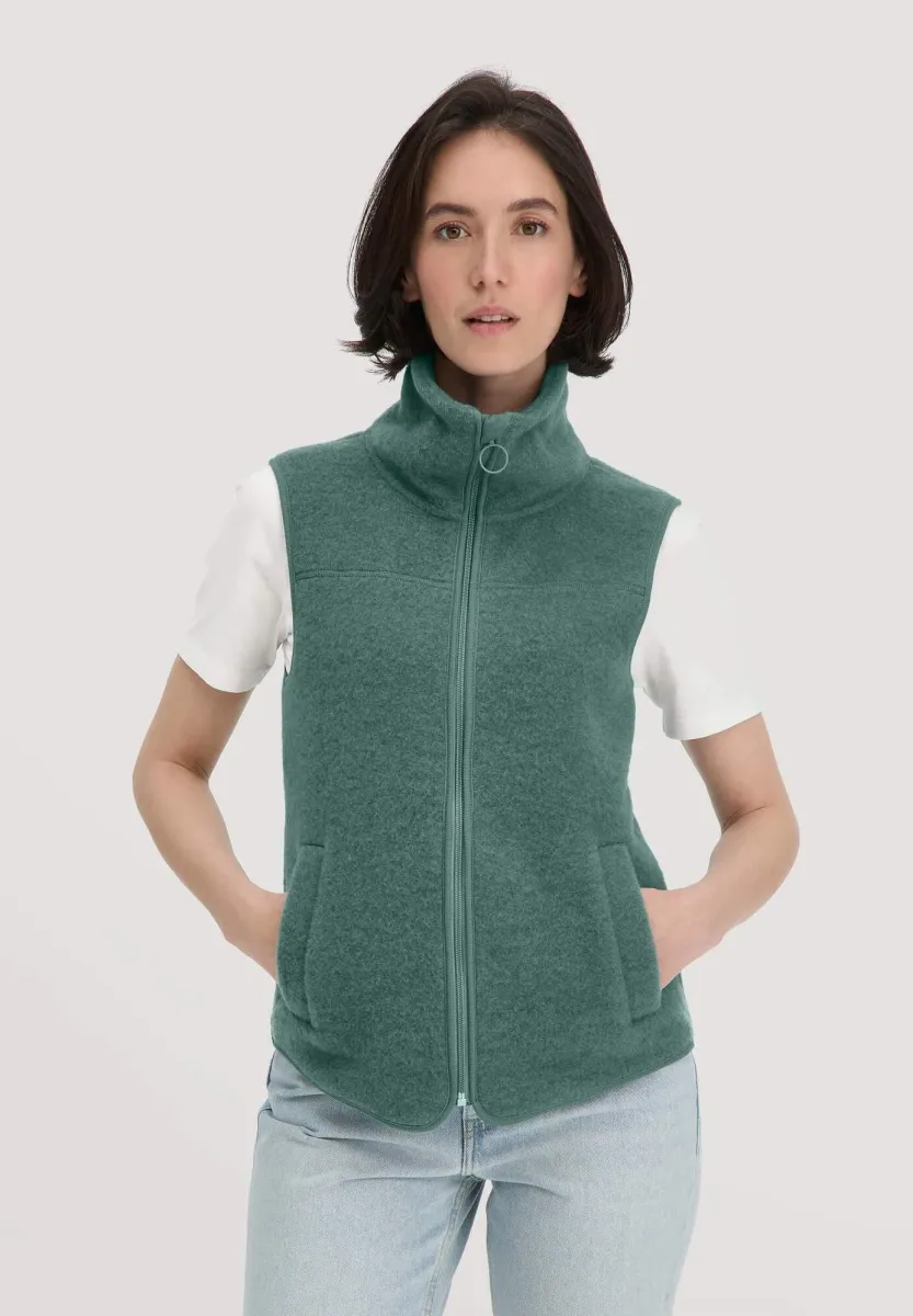 WOLLFLEECE - Weste - fichtengrün