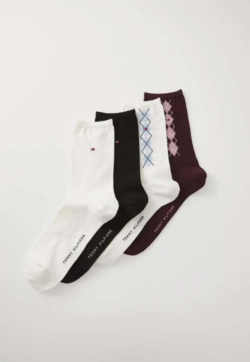 WOMEN SOCK 4 PACK - Socken - burgundy/off white