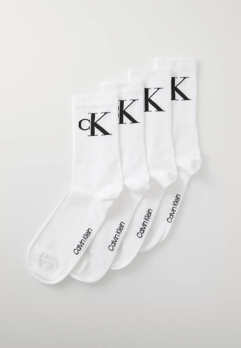 WOMEN  SOCK MONOGRAM ECOMM 4 PACK - Socken - white