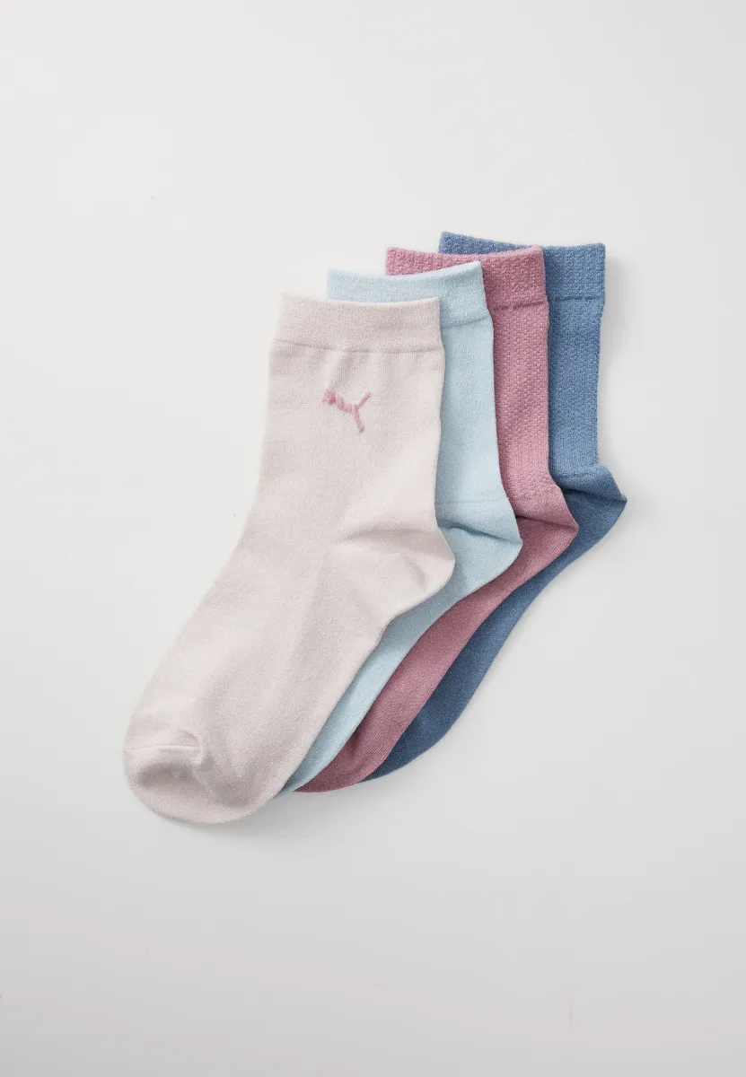 WOMEN TEXTURED SHORT SOCK 4 PACK - Socken - blue/pink combo