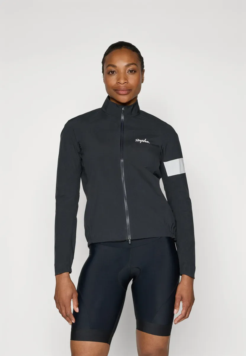 WOMENS CORE RAIN JACKET  - Windbreaker - black/white