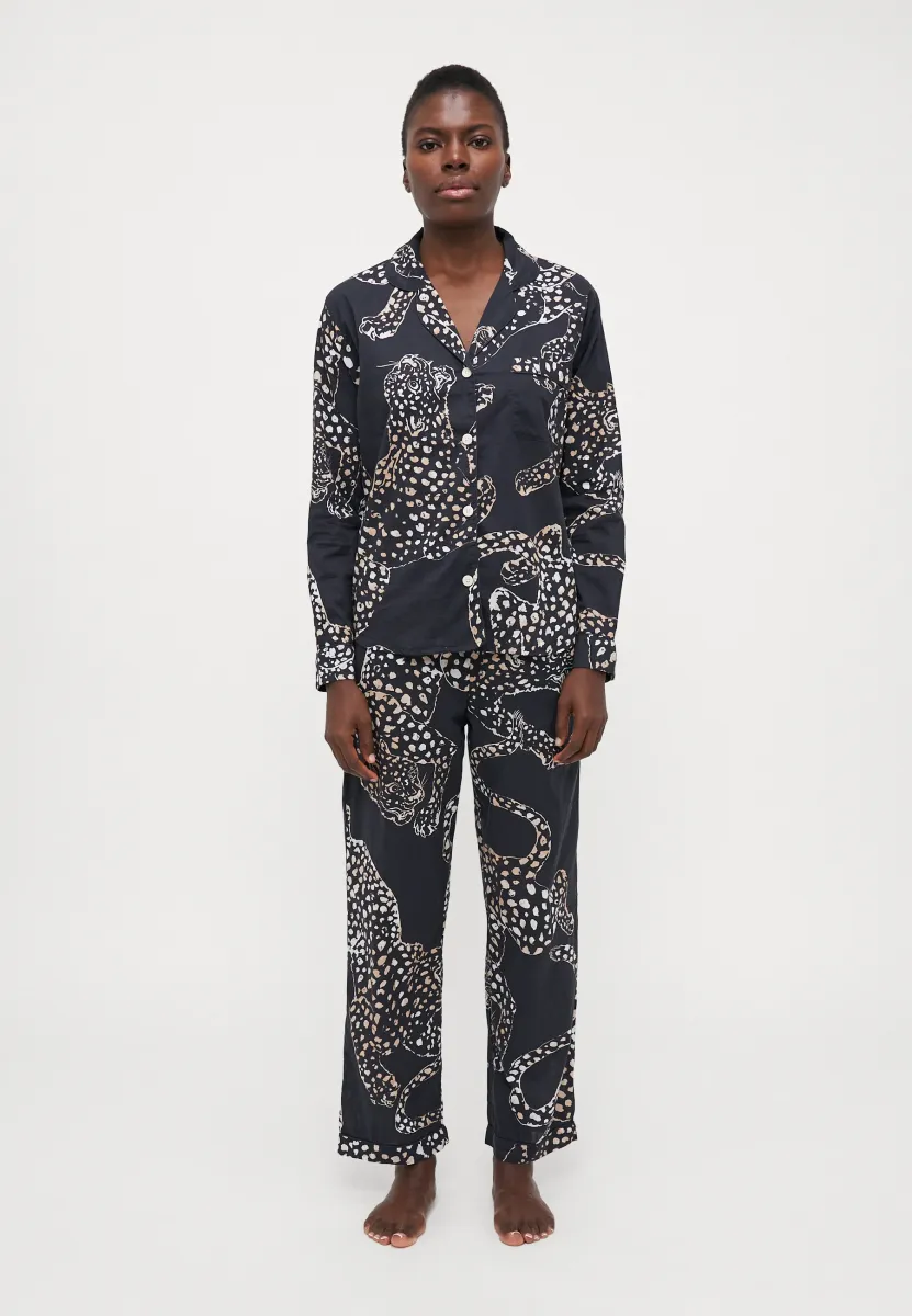 WOMENS LONG  - Nachtwäsche Set - navy