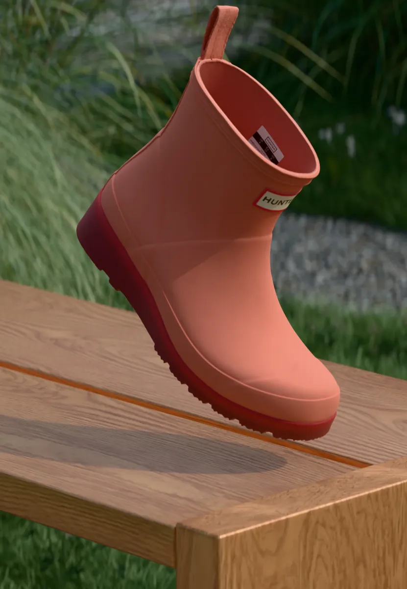 WOMENS PLAY SHORT TRANSLUCENT SOLE BOOT - Gummistiefel - terra cotta/beaujolais