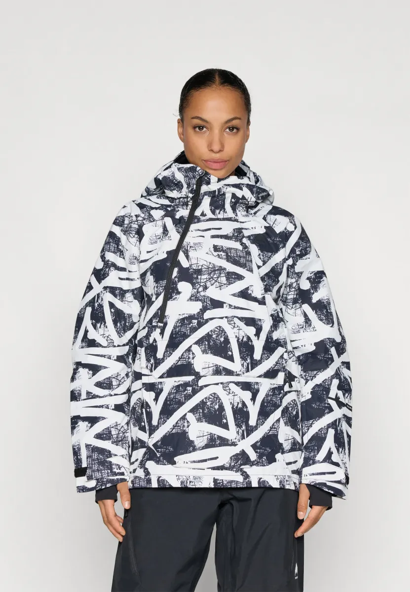 WOMENS RESERVE RELAXED ANORAK - Skijacke - black/white