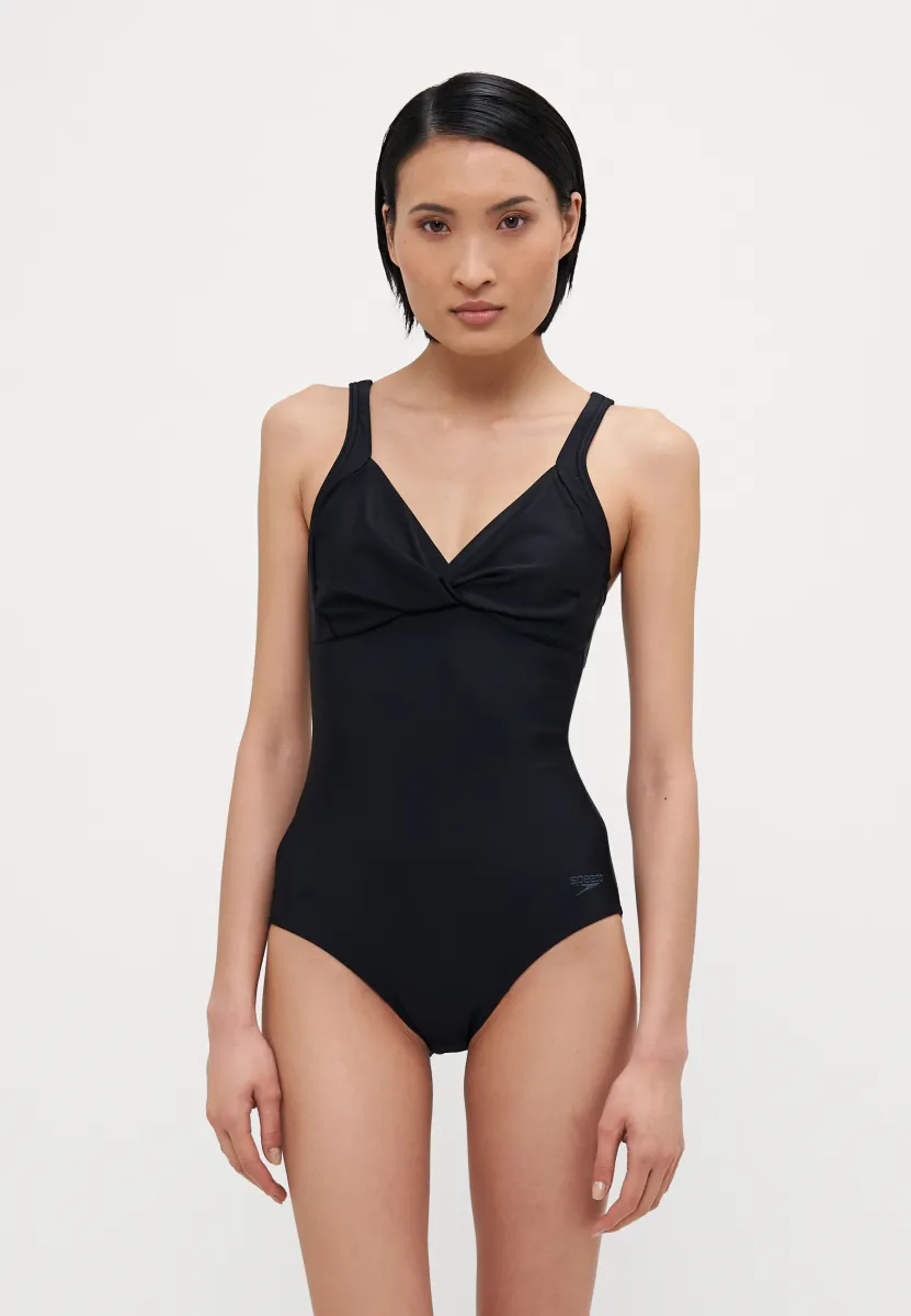 WOMENS SHAPING CROSS KNOT - Badeanzug - black
