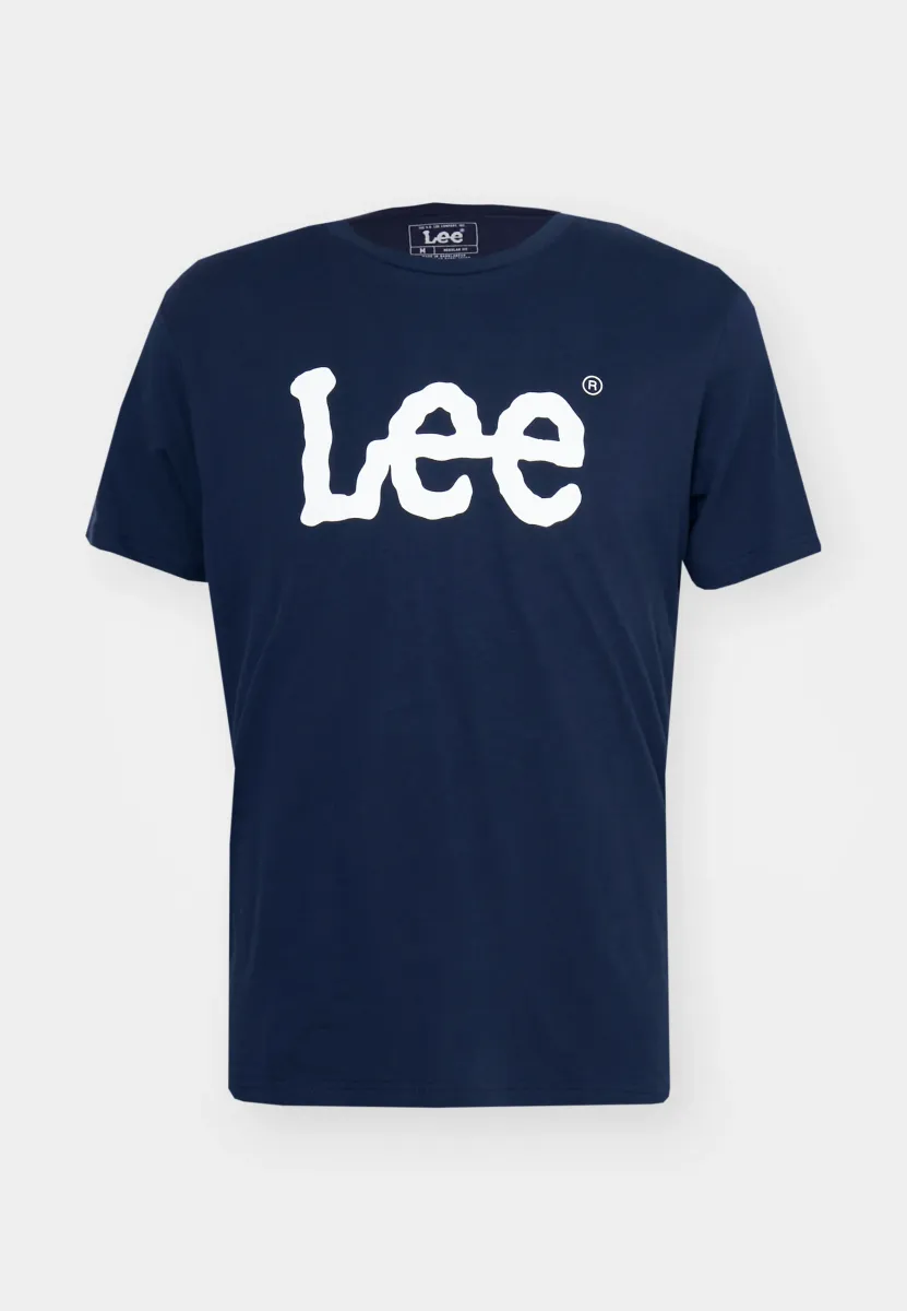 WOOBLY LOGO TEE - T-Shirt print - navy drop