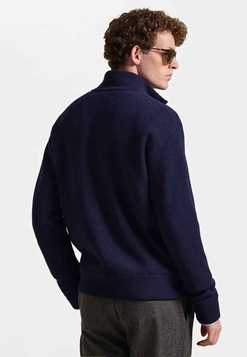 WOOL-BLEND  - Strickjacke - hunter navy