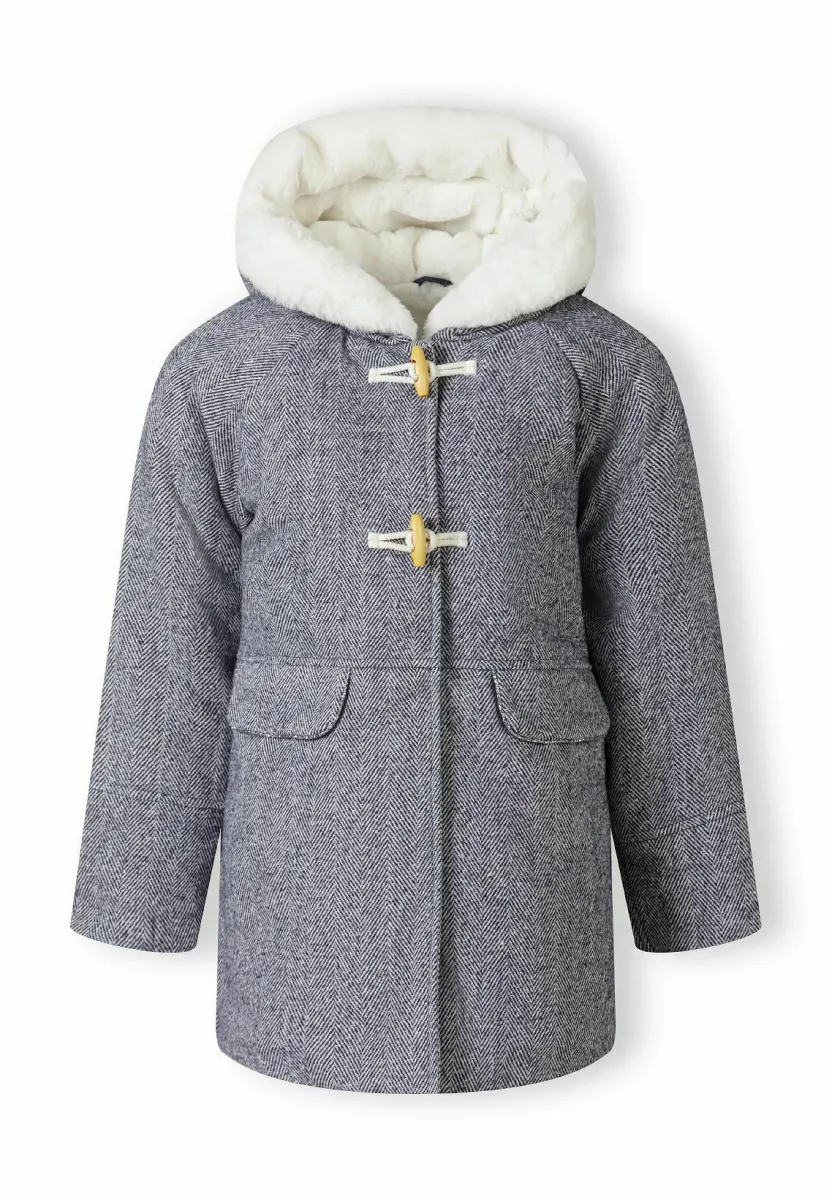 WOOL BLEND WITH HOOD - Winterjacke - dark blue