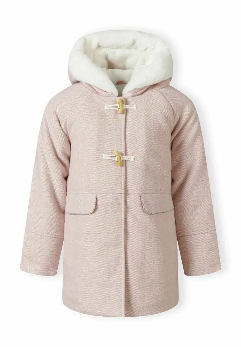 WOOL BLEND WITH HOOD - Winterjacke - pink