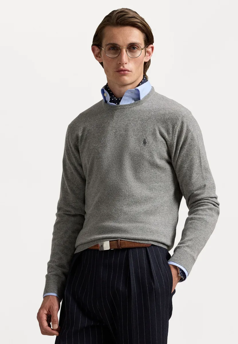 WOOL CREWNECK SWEATER - Strickpullover - fawn grey heather