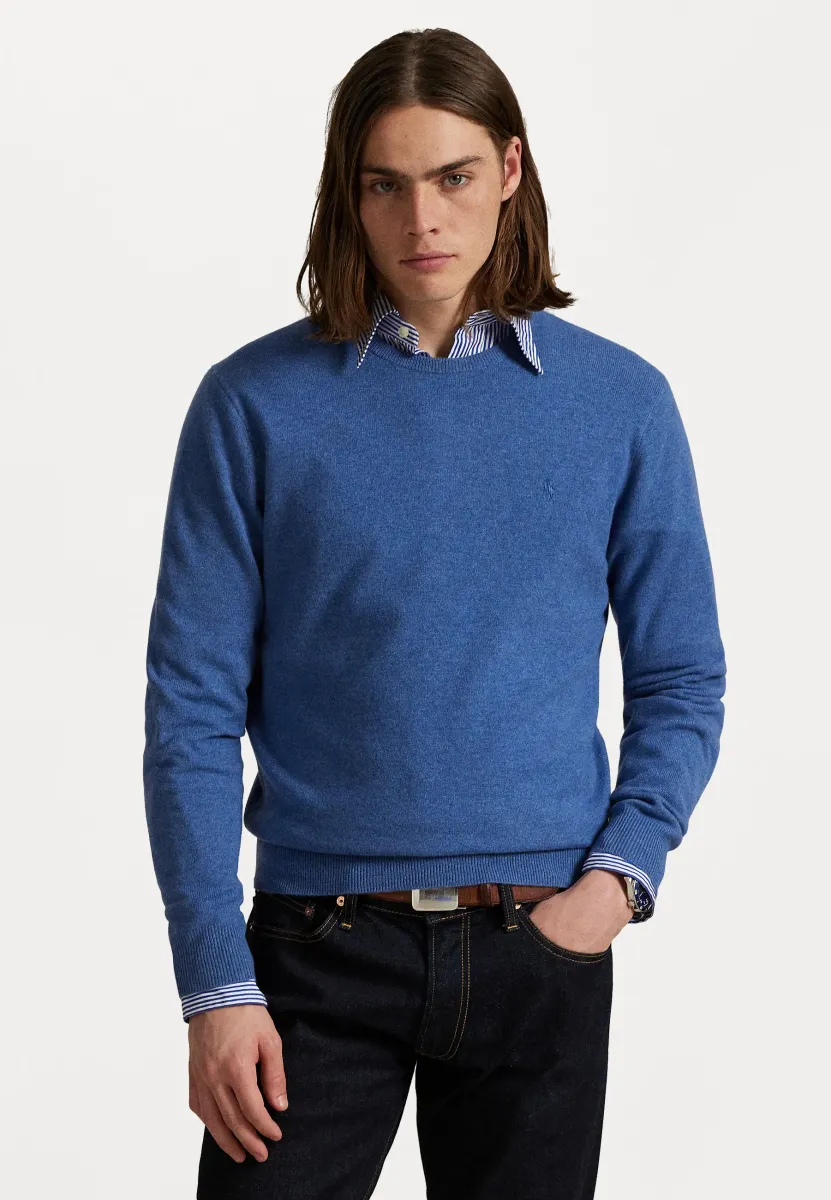 WOOL CREWNECK SWEATER - Strickpullover - tide pool blue heather