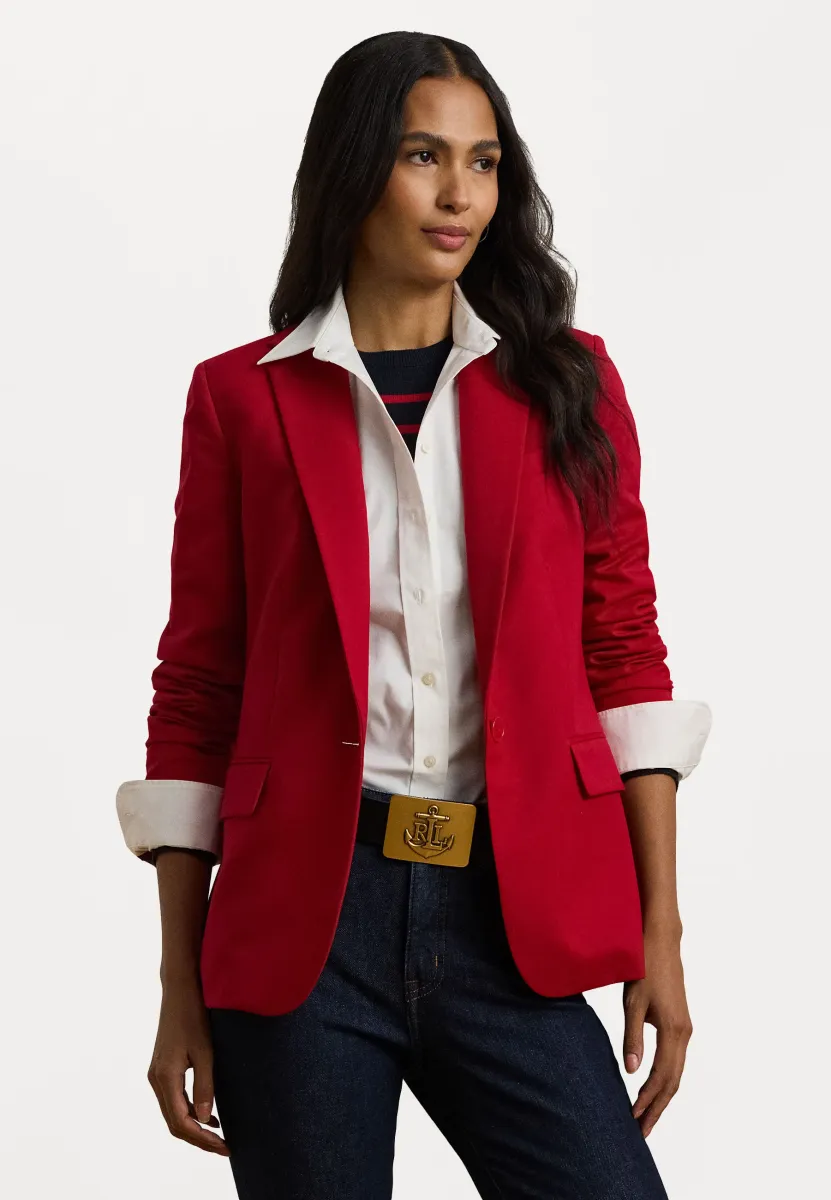 WOOL FLANNEL BLAZER - Blazer - festive red