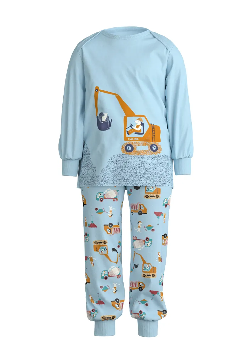 WORKER BÜNDCHEN REINER SET - Nachtwäsche Set - cascade blue