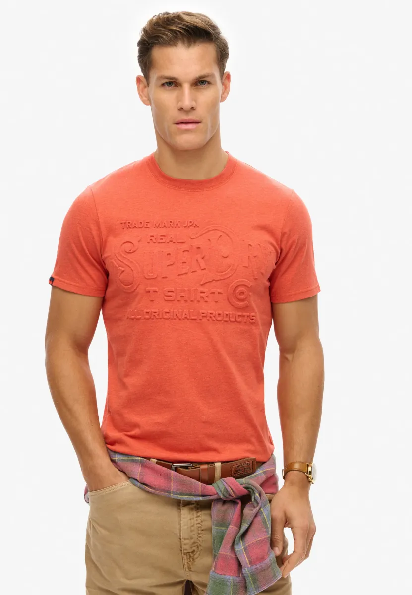 WORKWEAR EMBOSSED - T-Shirt print - red marl
