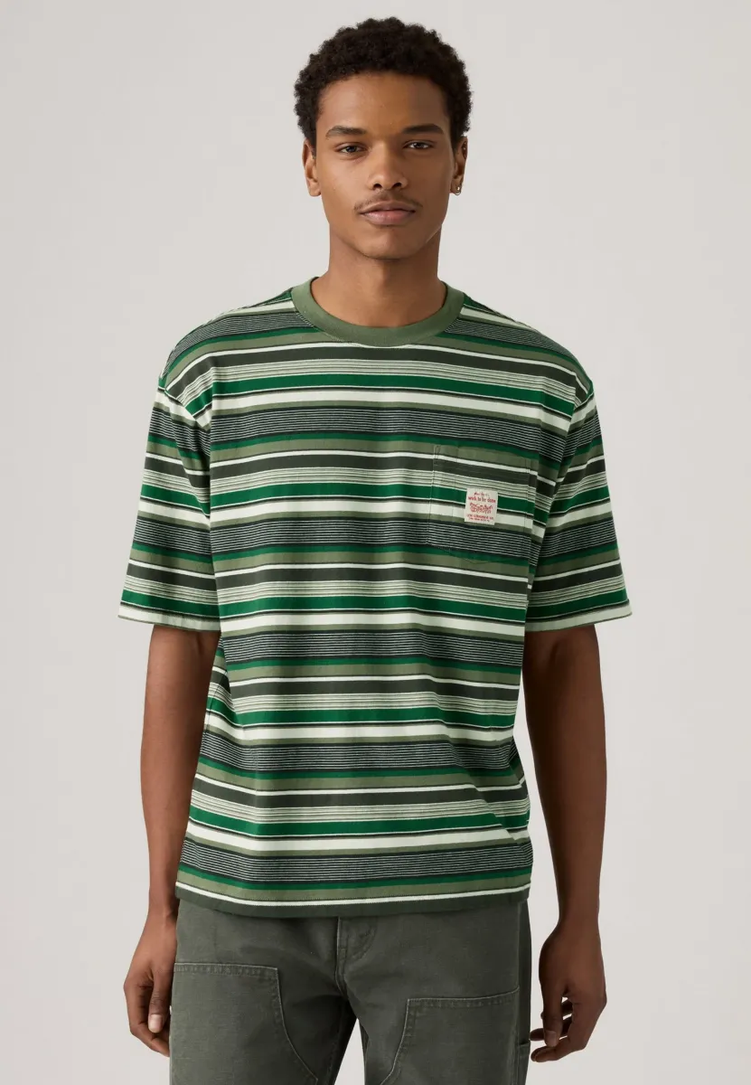 WORKWEAR TEE - T-Shirt basic - darlin stripe four leaf clover
