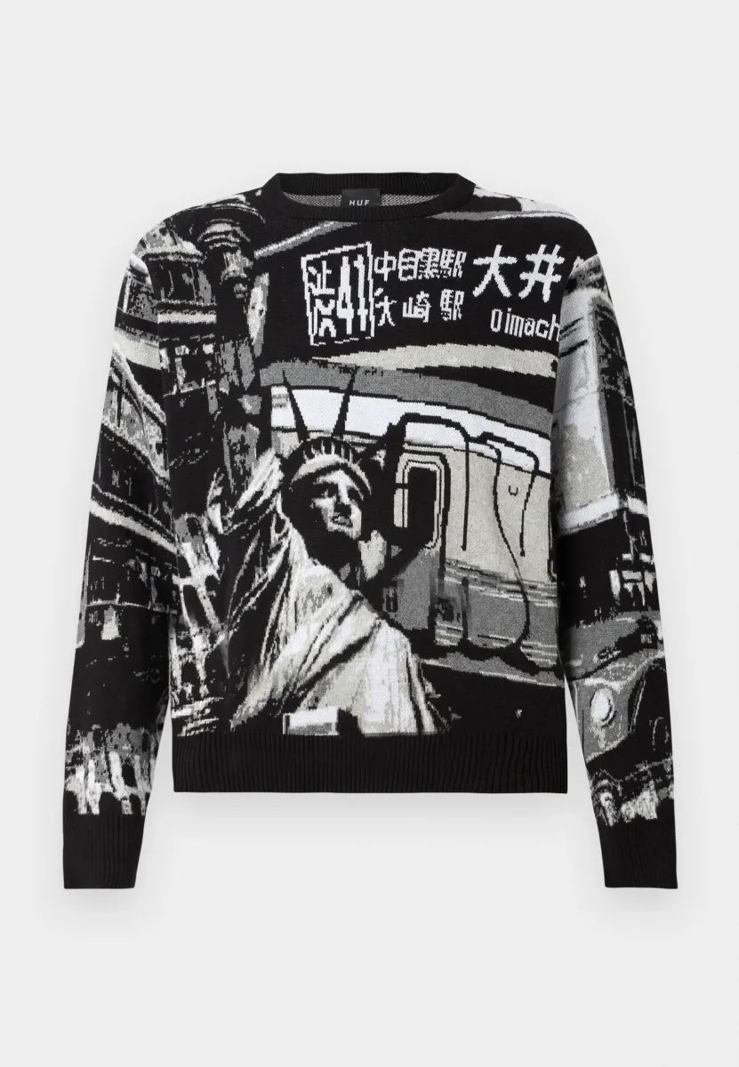 WORLDWIDE COMMUTER SWEATER UNISEX - Strickpullover - black