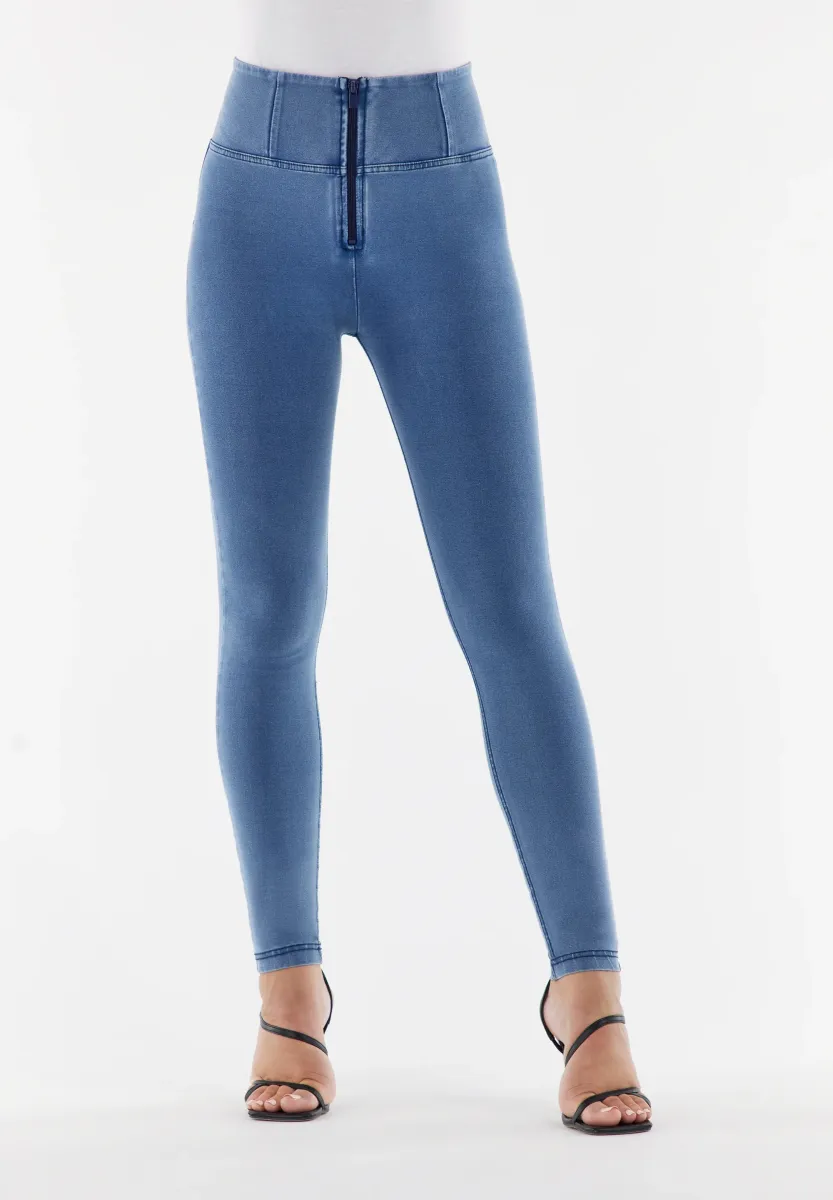 WR UP VITA ALTA - Stoffhose - jeans chiaro cuciture in tono
