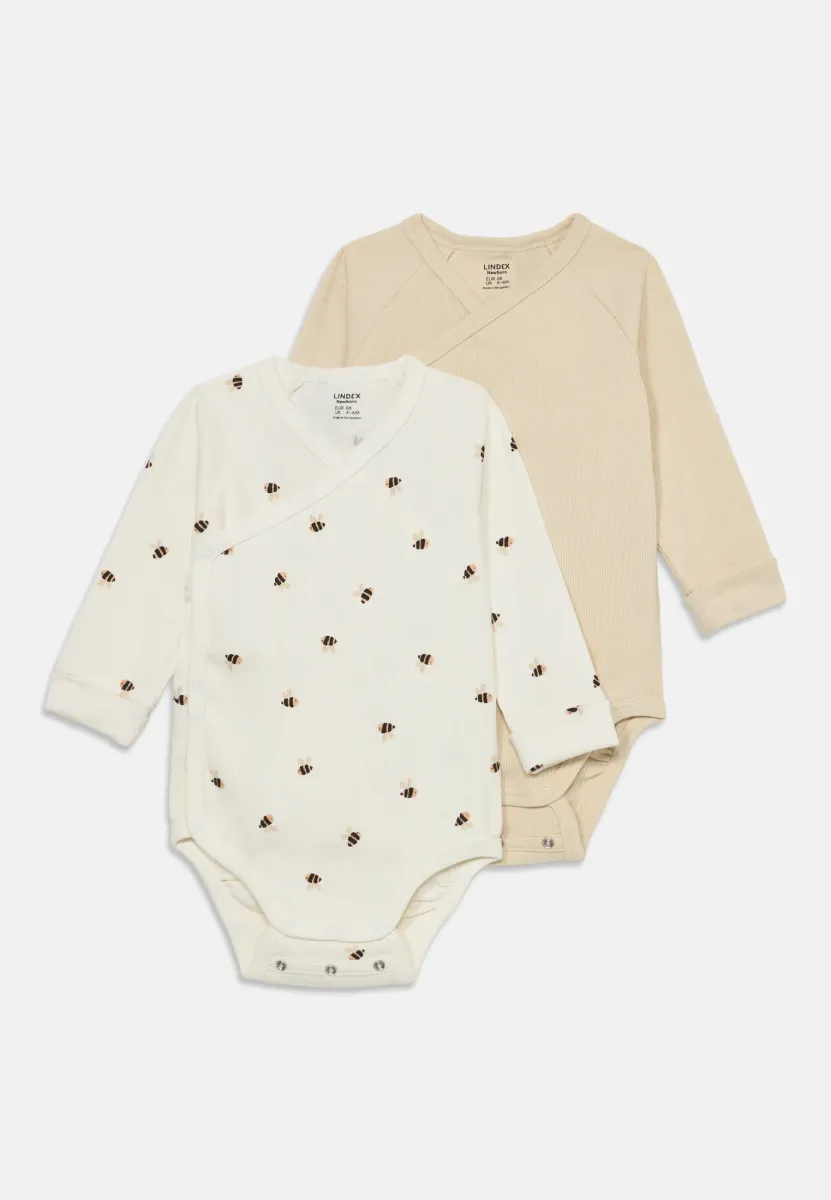 WRAP NEWBORN UNISEX 2 PACK - Body - light beige