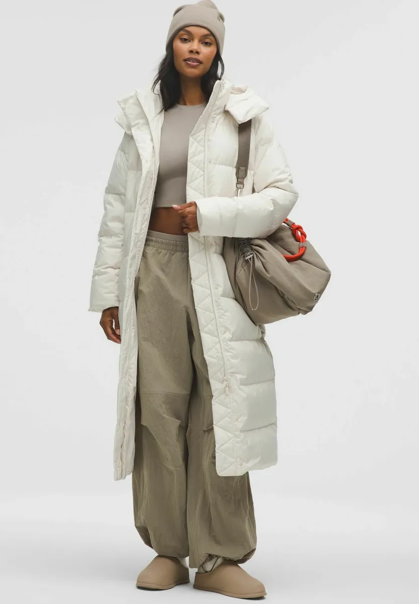 WUNDER PUFF LONG - Daunenmantel - light ivory