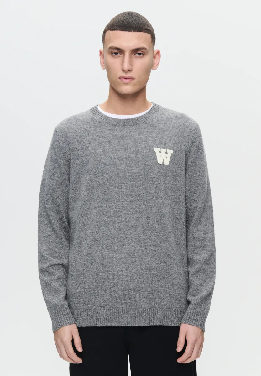 WWTAY L CREW - Strickpullover - light melange grey