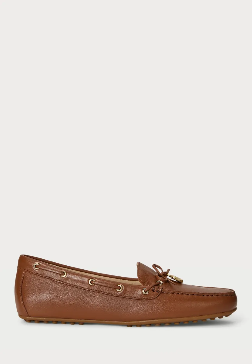 WYLIE NAPPA LEATHER DRIVER - Slipper - brown