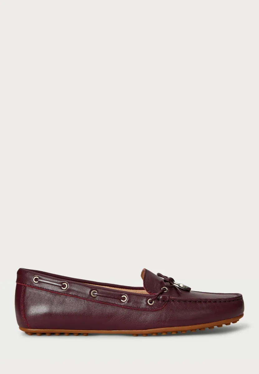 WYLIE NAPPA LEATHER DRIVER - Slipper - dark garnet