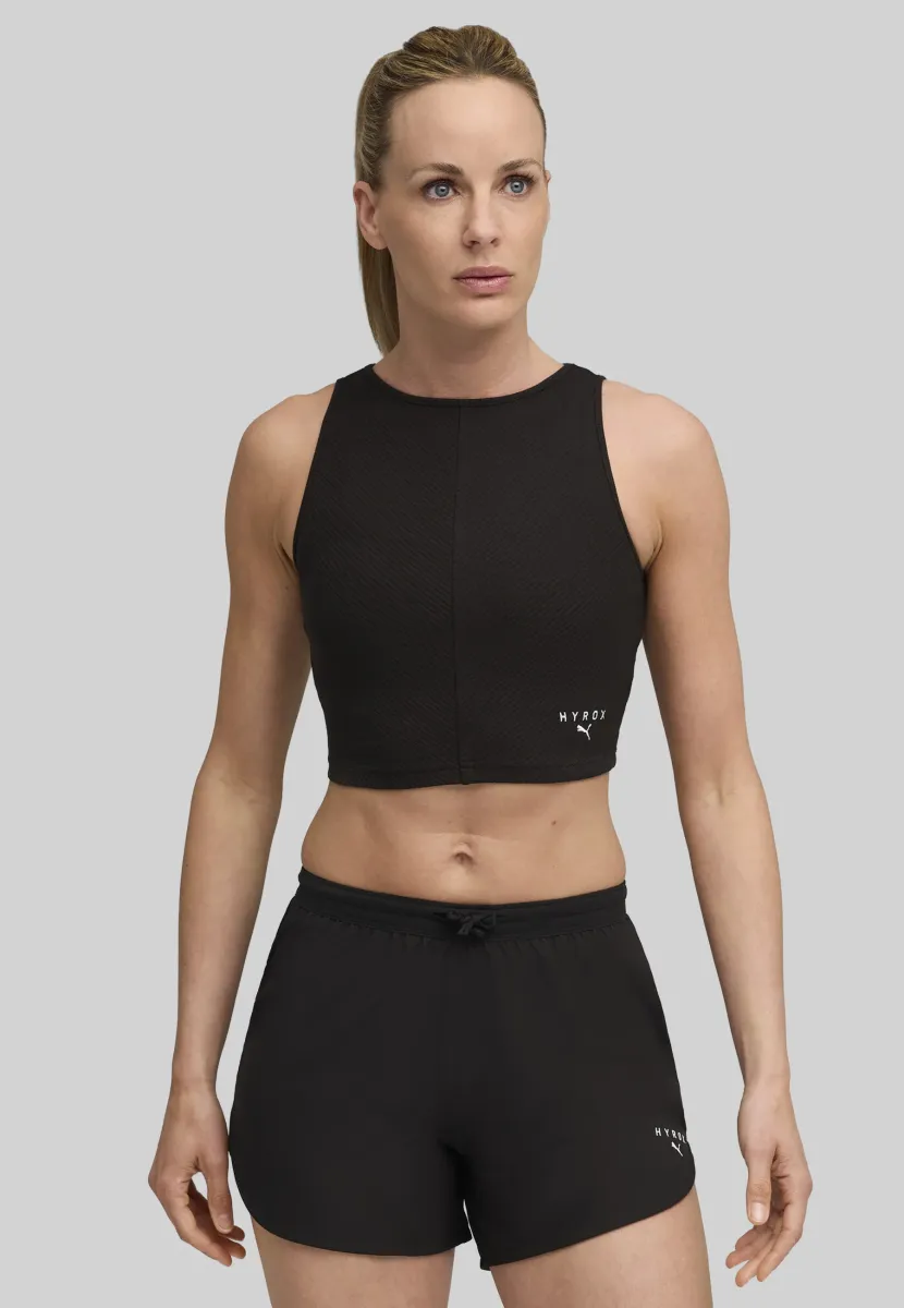 X HYROX CROPPED TANK - Top - black