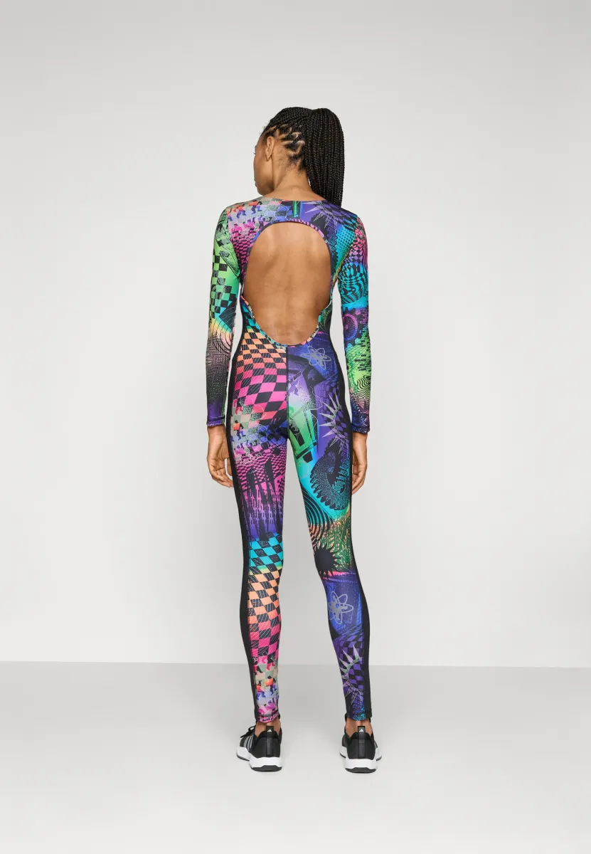 X JEREMY SCOTT PRIDE ONESIE - Turnanzug - acid yellow/semi lucid fuchsia/active purple