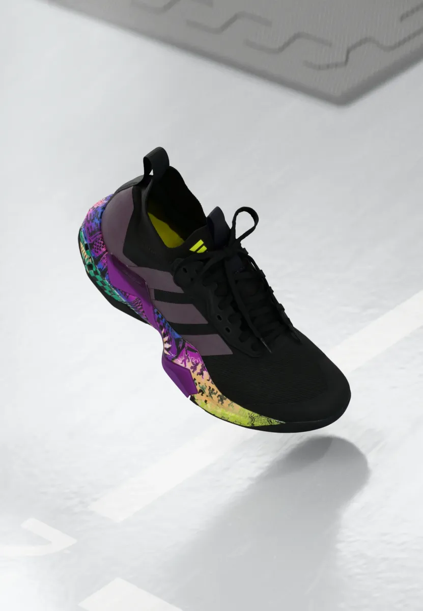 X JEREMY SCOTT PRIDE RAPIDMOVE ADV - Trainingsschuh - core black/aurora metallic/acid yellow