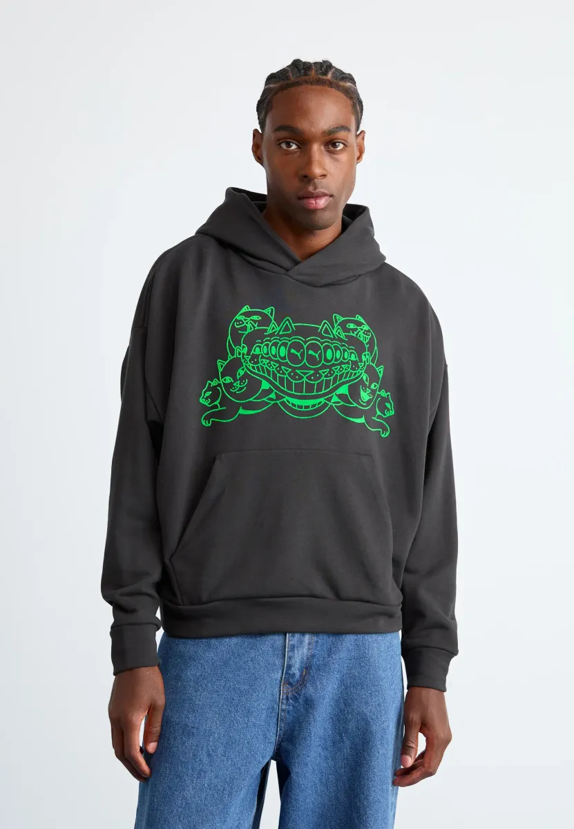 X RIPNDIP BOXY GRAPHIC TR - Kapuzenpullover - black