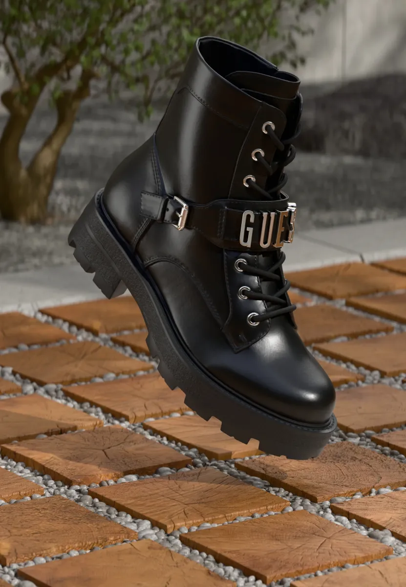 YANZY - Plateaustiefelette - black