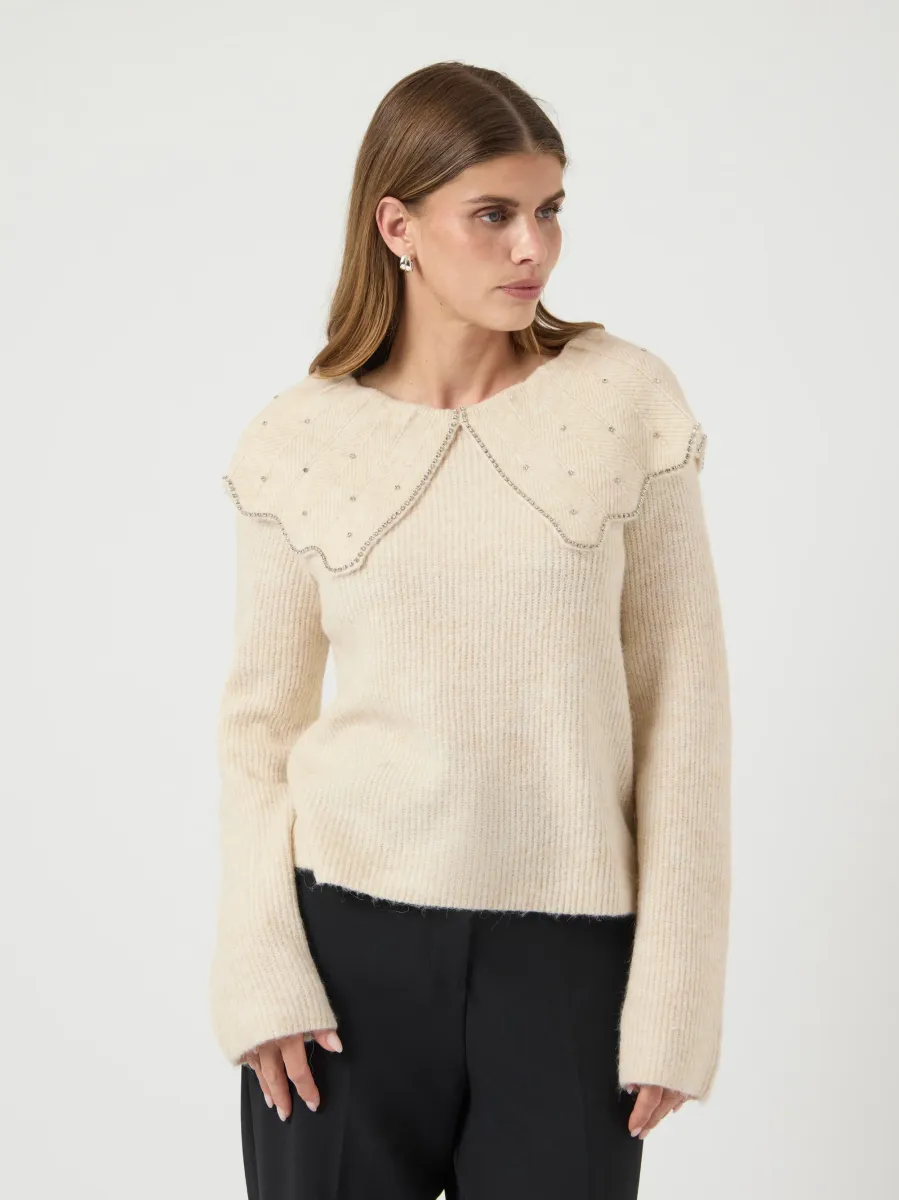 YASCHARMA KNIT PULLOVER - Strickpullover - birch