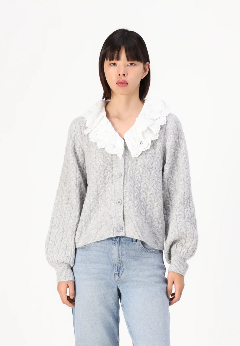YASELVIRA - Strickjacke - light grey