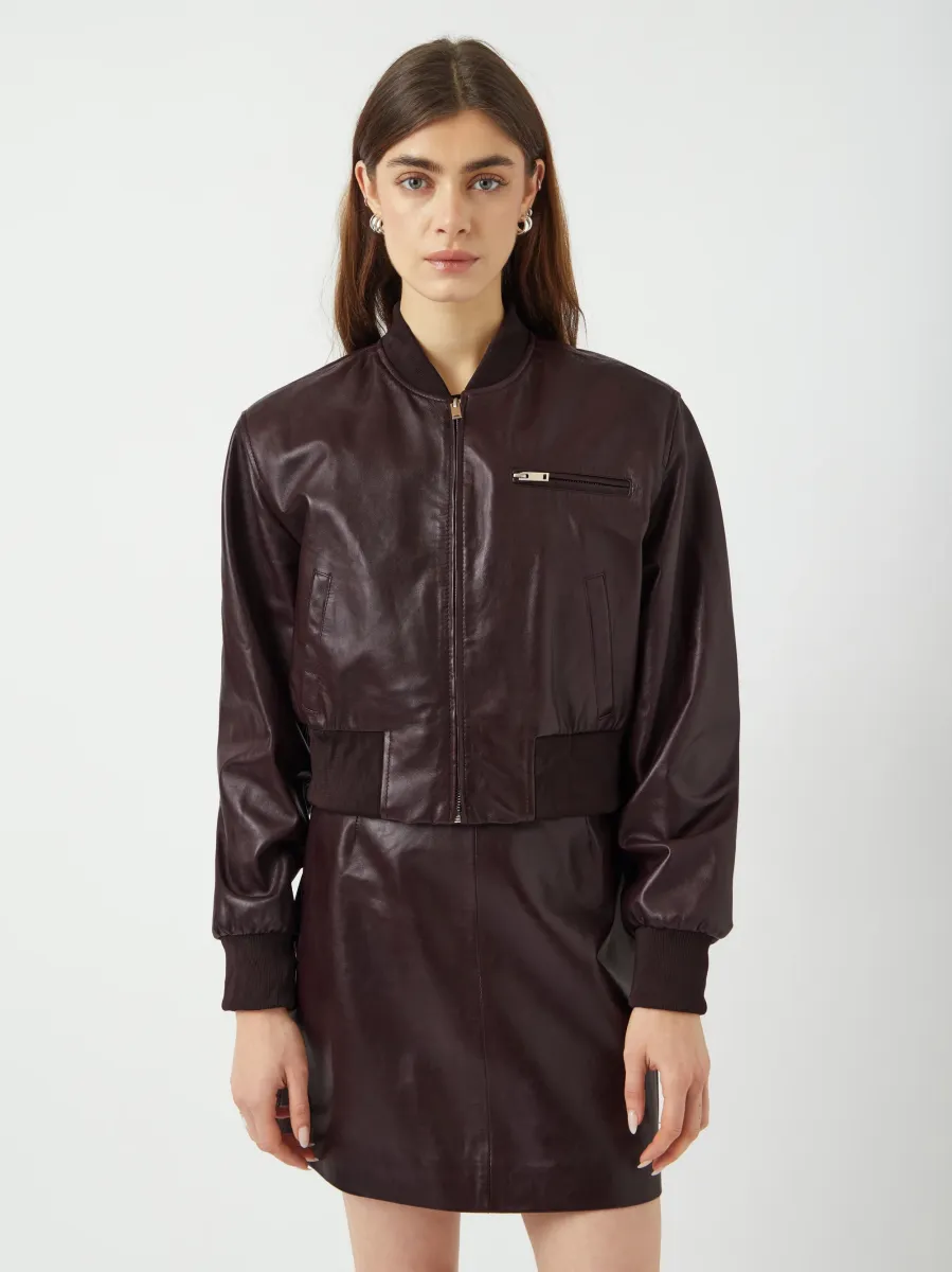 YASKALA SHORT JACKET - Lederjacke - port royale