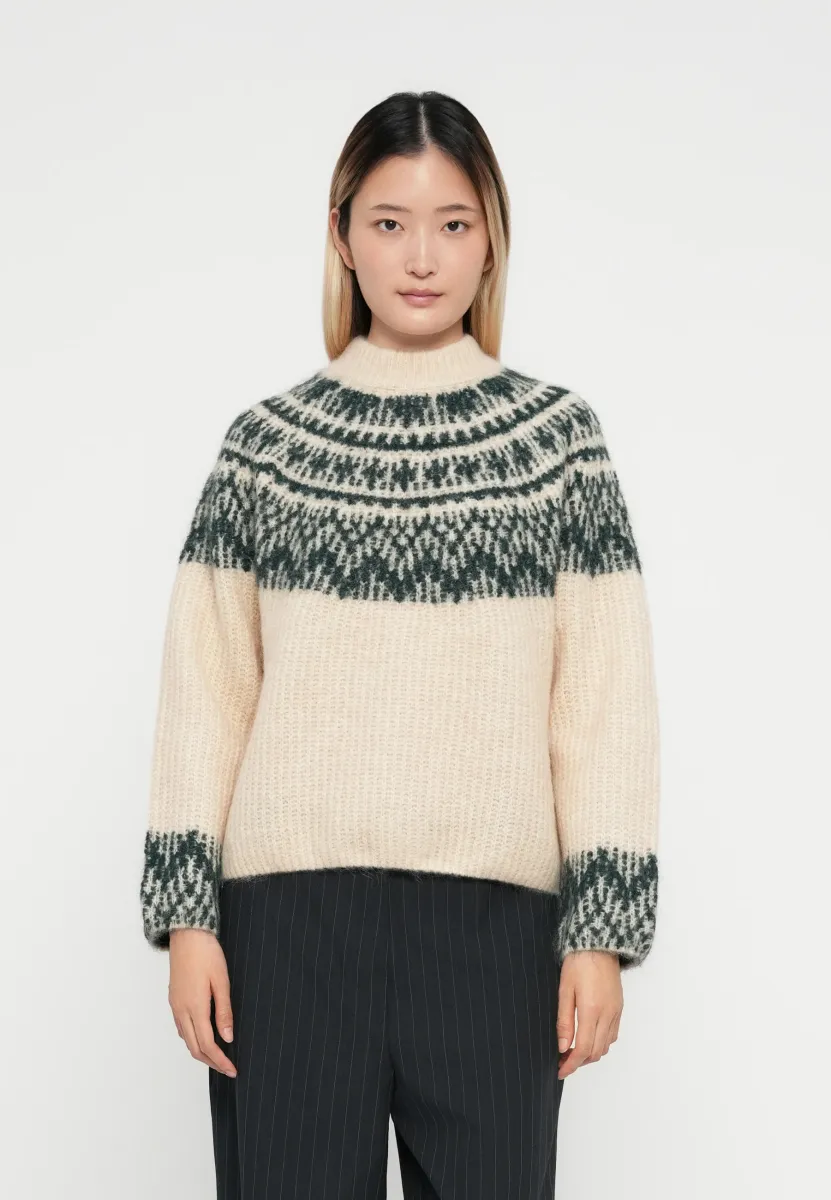 YASLIR PULLOVER - Strickpullover - birch/ponderosa pine