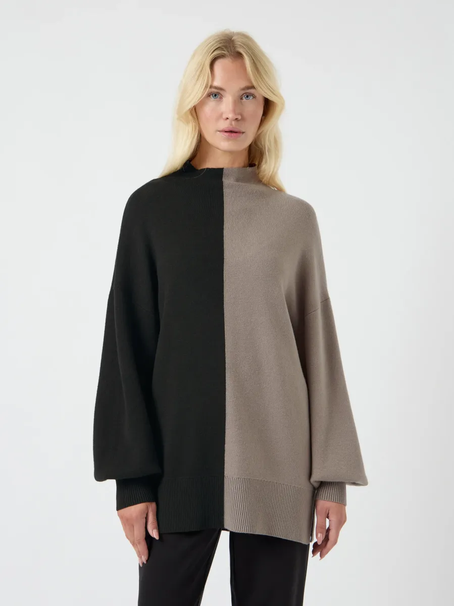 YASMAYA PULLOVER - Strickpullover - black